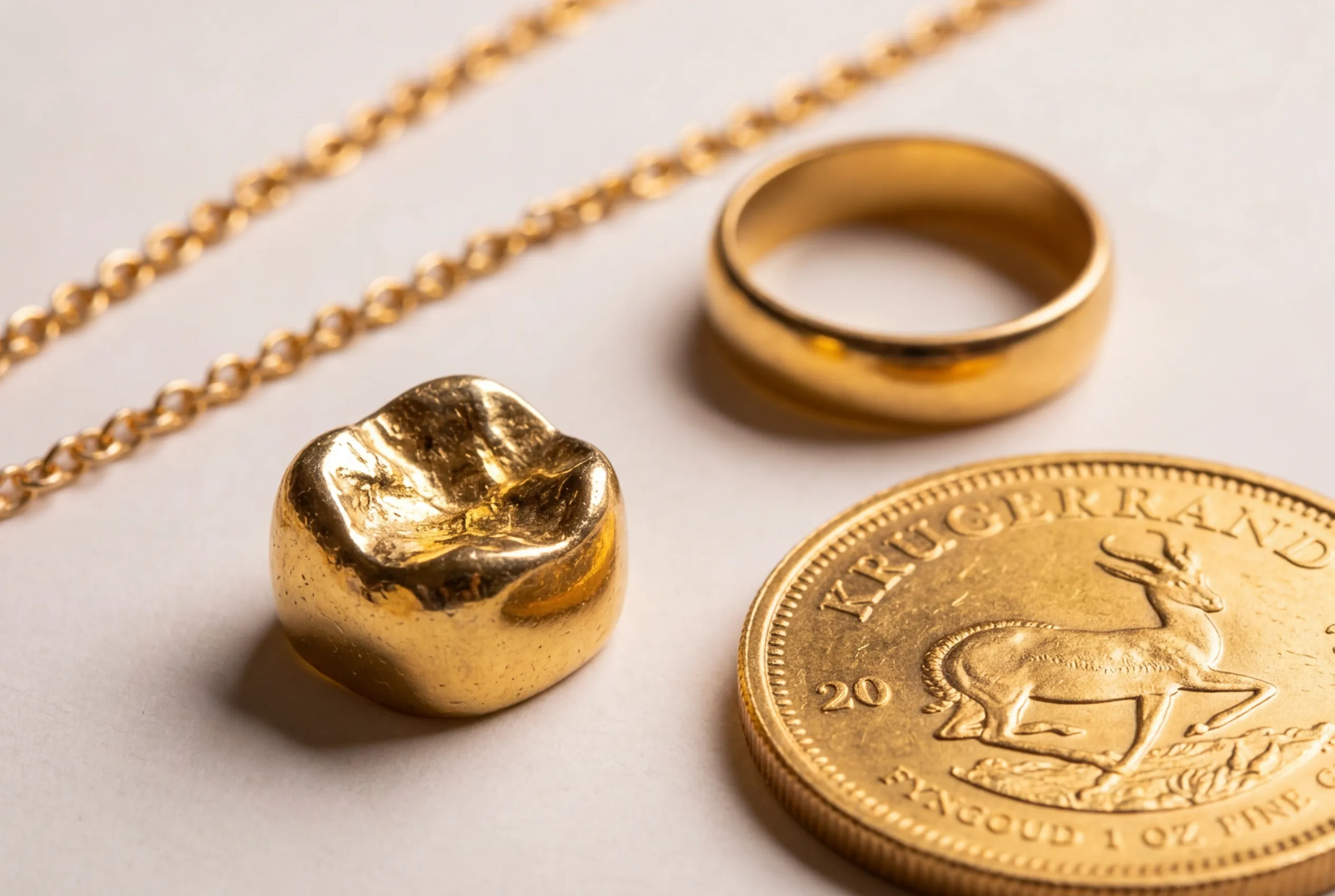 Goldkette, Ehering, Krügerrand und Zahngold – fairer Goldankauf beim Brunswiker Antik Pavillon Kiel